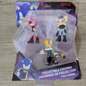 Sonic The Hedgehog Prime Mini Figure Collection 3-Pack Netflix 4" Figures New